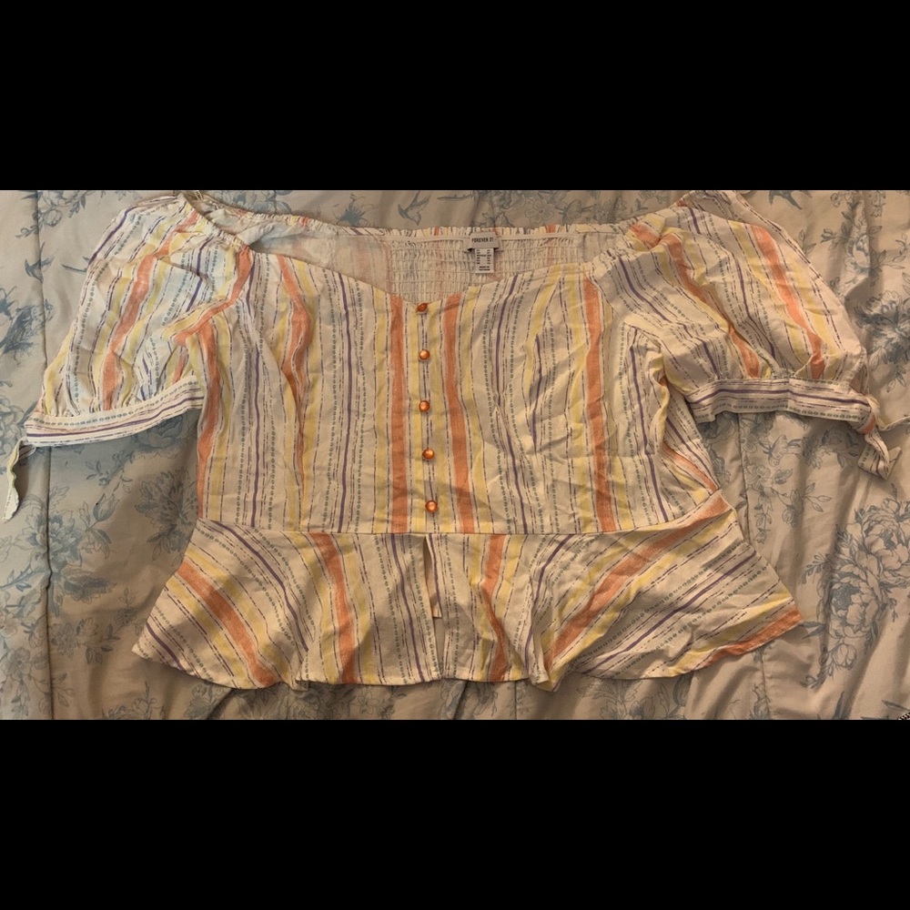 Strip off the shoulder top